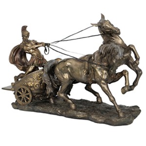 Large Roman Chariot Statue Sculpture Figurine *GREAT HOLIDAY GIFT!   202402911467